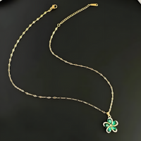 Lucky Four Leaf Clover Necklace for Women – Copper Alloy Gold Color Plating 1178