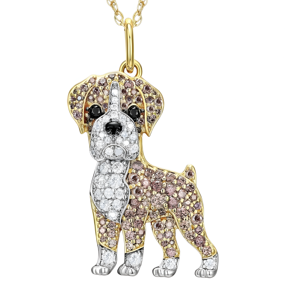 Boxing Dog Pendant Necklace Women Cute Schnauzer Style Animal MultiColor  B224