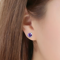925 Silver Modern Swirl Design with Sparkling CZ Gemstones, Hypoallergenic 485