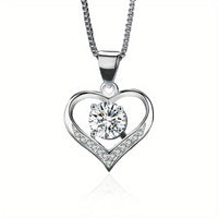 Unified Jewellery® Exquisite 925 Silver Plated Bridal Heart Pendant Necklace 13