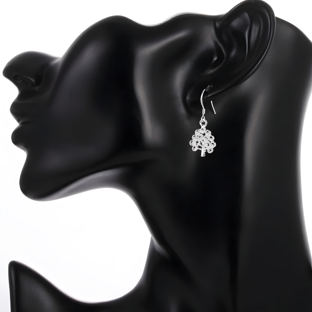 925 Sterling Silver Elegant Silver Dangle Earrings with French Wire Hooks 450
