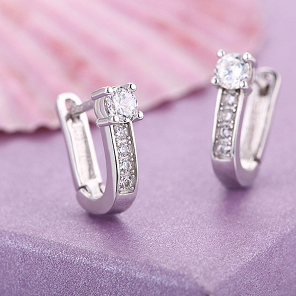 925 Sterling Silver Crystal Drop Earrings Women – Real Silver GDTC Certified 805