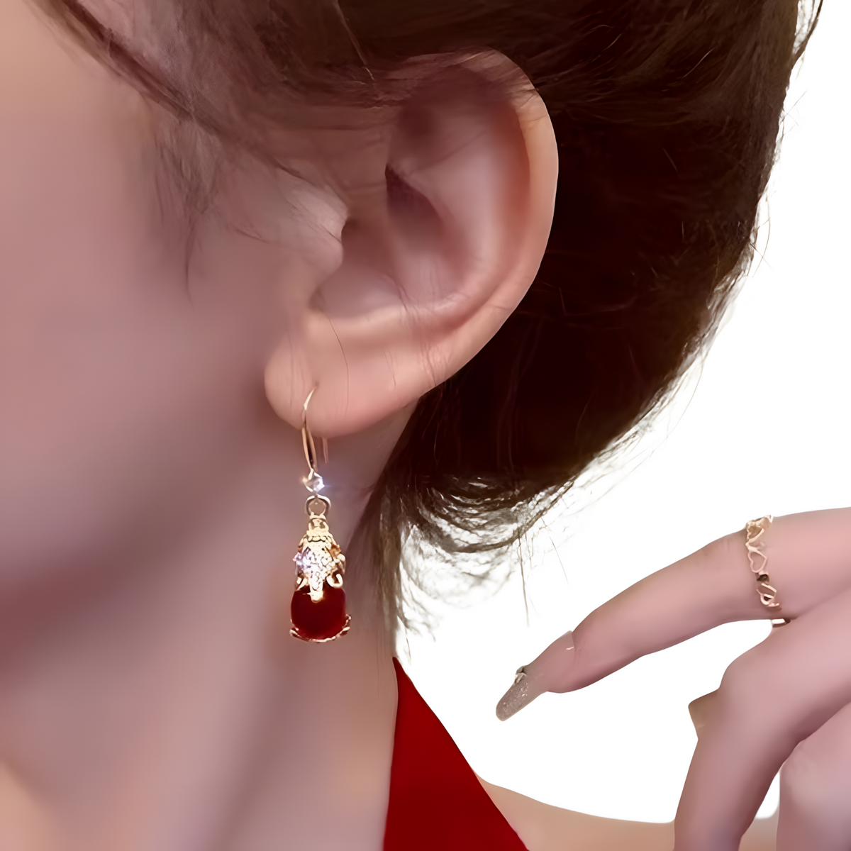 Gold Dangle Earrings Elegant Animal Dangle Earrings Ear Clip Charm for Women 578