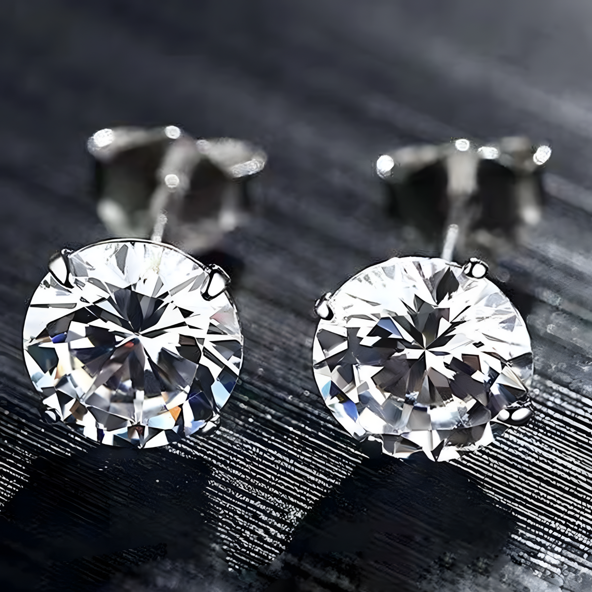 Luxury Sparkling Clear Stud Earrings Fashion Fine Round Zirconia Earrings 502