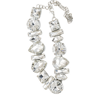 925 Sterling Silver Plated Waterdrop Dancing Diamond Pendant Necklace Gift 438