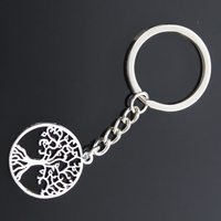 Tree of Life Keychain for Men & Women – Zinc Alloy Metal Round Pendant 30mm 1138