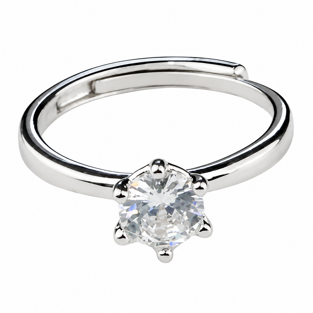 Premium Solitaire Ring For Women Round Brilliant Zircon Engagement Ring 1601