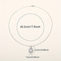 Unified Jewellery® Women's Oval White Sapphire Pendant Necklace, 925 Sterl 12 UK