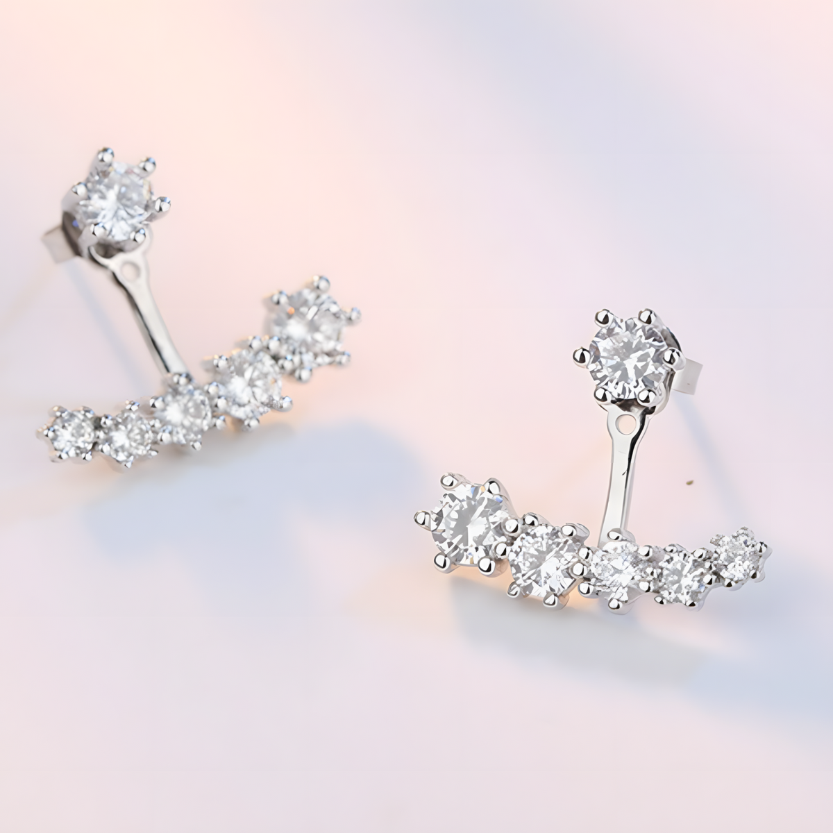 Multi-Stone CZ Stud Earrings for Women – Sparkling Cluster Design with Cubic 952
