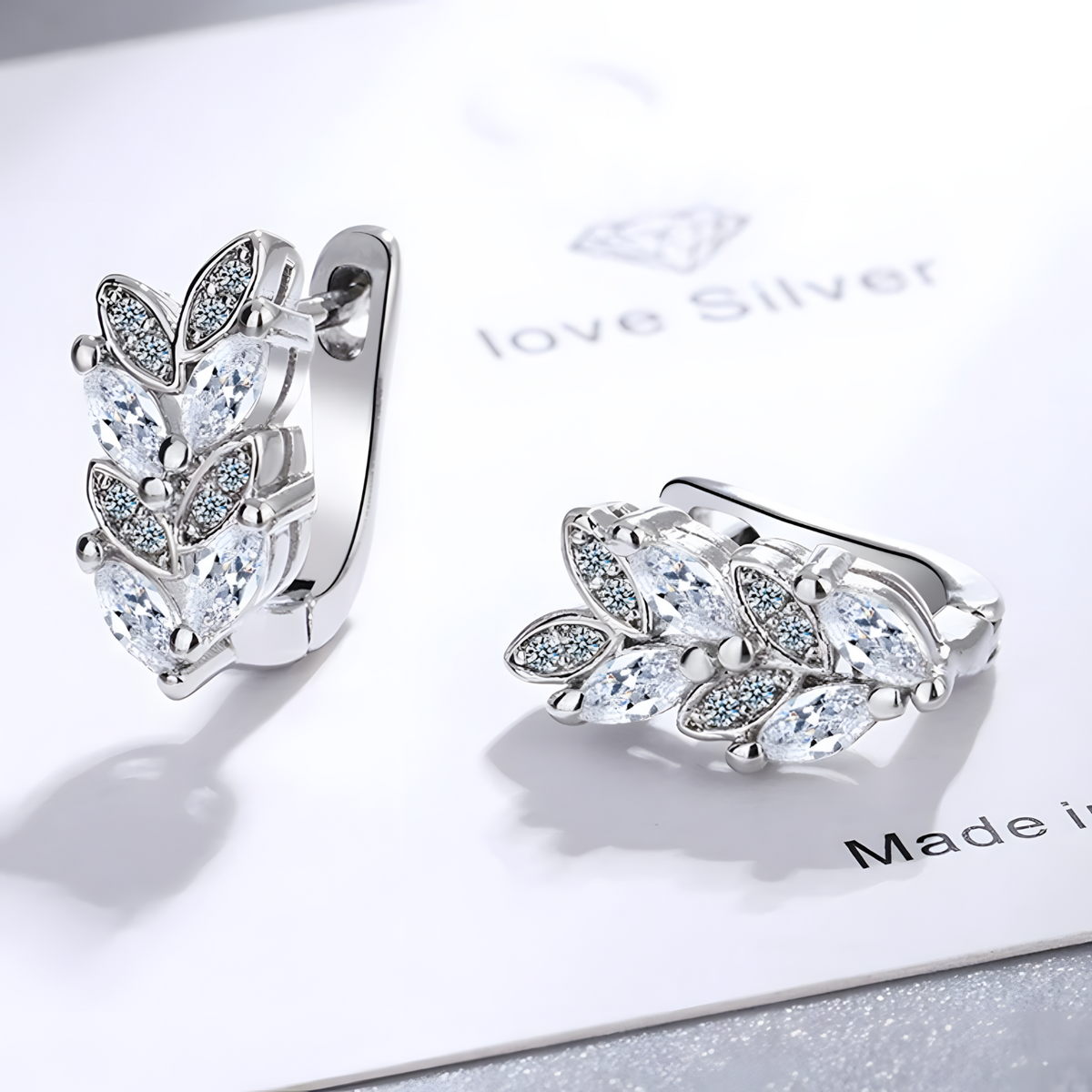 Women's 925 Sterling Silver Cubic Zirconia Pave Hoop Earrings |Dainty Huggie 472