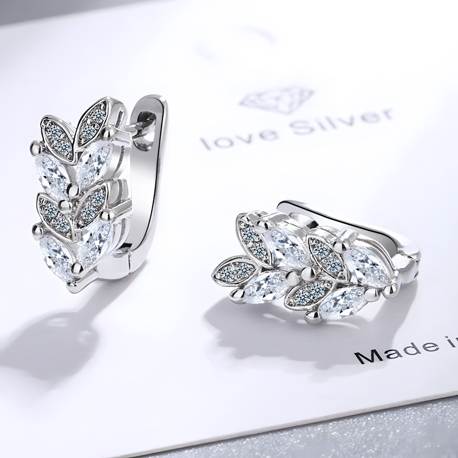 Women's 925 Sterling Silver Cubic Zirconia Pave Hoop Earrings |Dainty Huggie 472