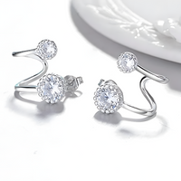 Unified Jewellery Sparkling Cubic Zirconia Circle Drop Earrings for Women 359