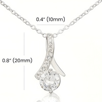 'My Bestie' Heart Necklace, Sterling Silver & Cubic Zircon B190 With Card NO BOX