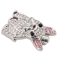 Bulldog Silvery Pendant Necklace - MultiTone Plated Stainless Steel Pendant B251