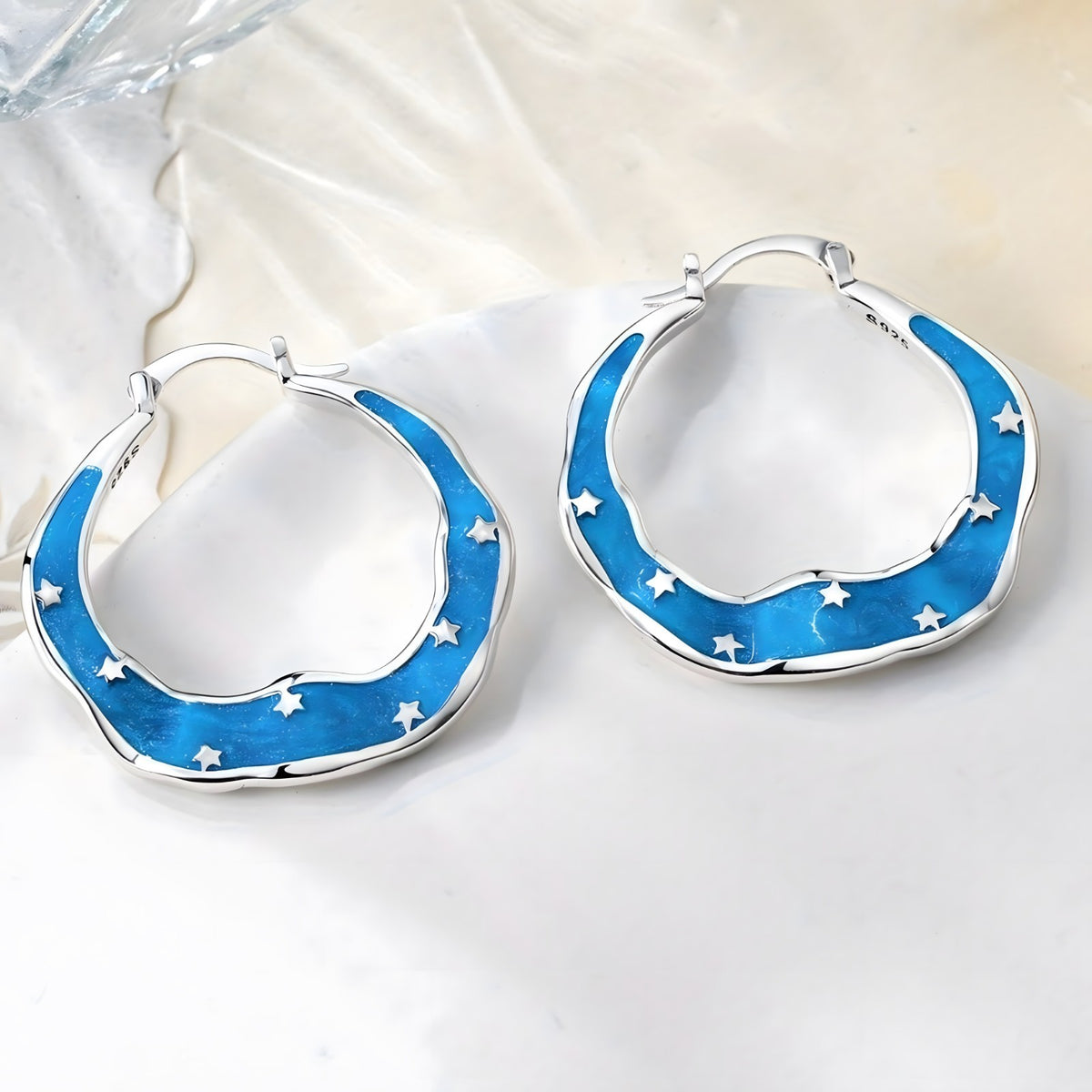 S925 Sterling Silver Geometric Minimalist Circle Hoop Earring for Women 615