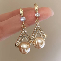 925 Sterling Silver Stud Earrings with Rhinestones, 1.6 cm, 7.9 g A0137