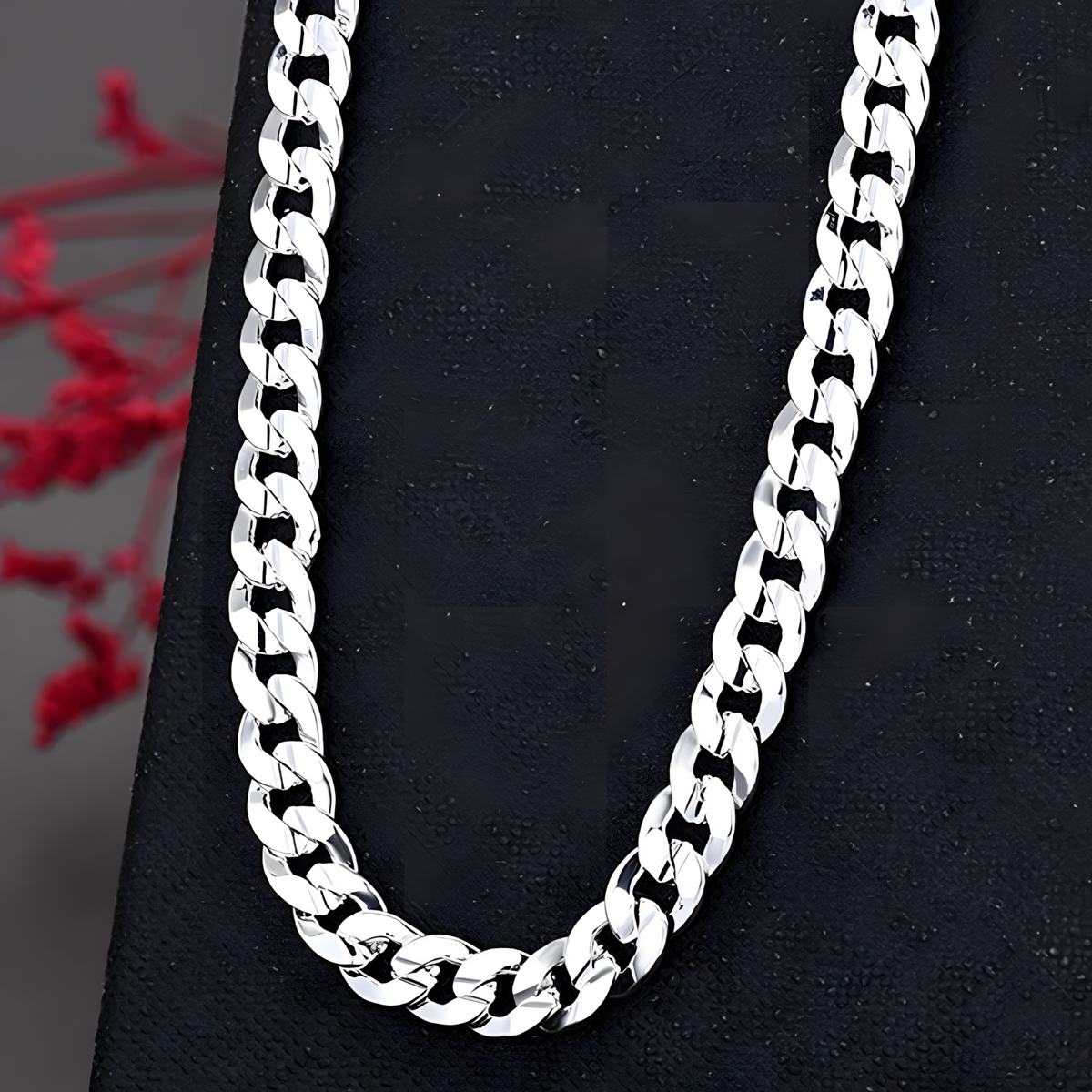 Elegant Sterling Silver Braided Link Chain Bracelet and Necklace Set Classic 429