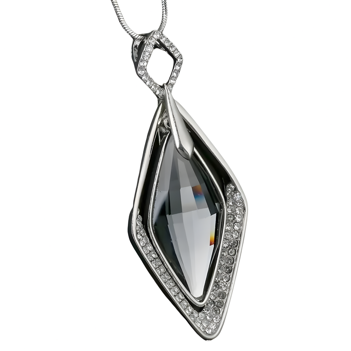 Water Drop Pendant Necklace for Women – Zinc Alloy Statement Sweater Chain 1214