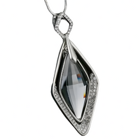 Water Drop Pendant Necklace for Women – Zinc Alloy Statement Sweater Chain 1214