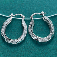 Dragon Hollow Hoop Earrings — Ethnic Hollow Dragon Pattern Lightweight Hoop 1421