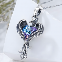 Phoenix Necklace for Women | Sterling Silver Plated Phoenix Bird Pendant B155