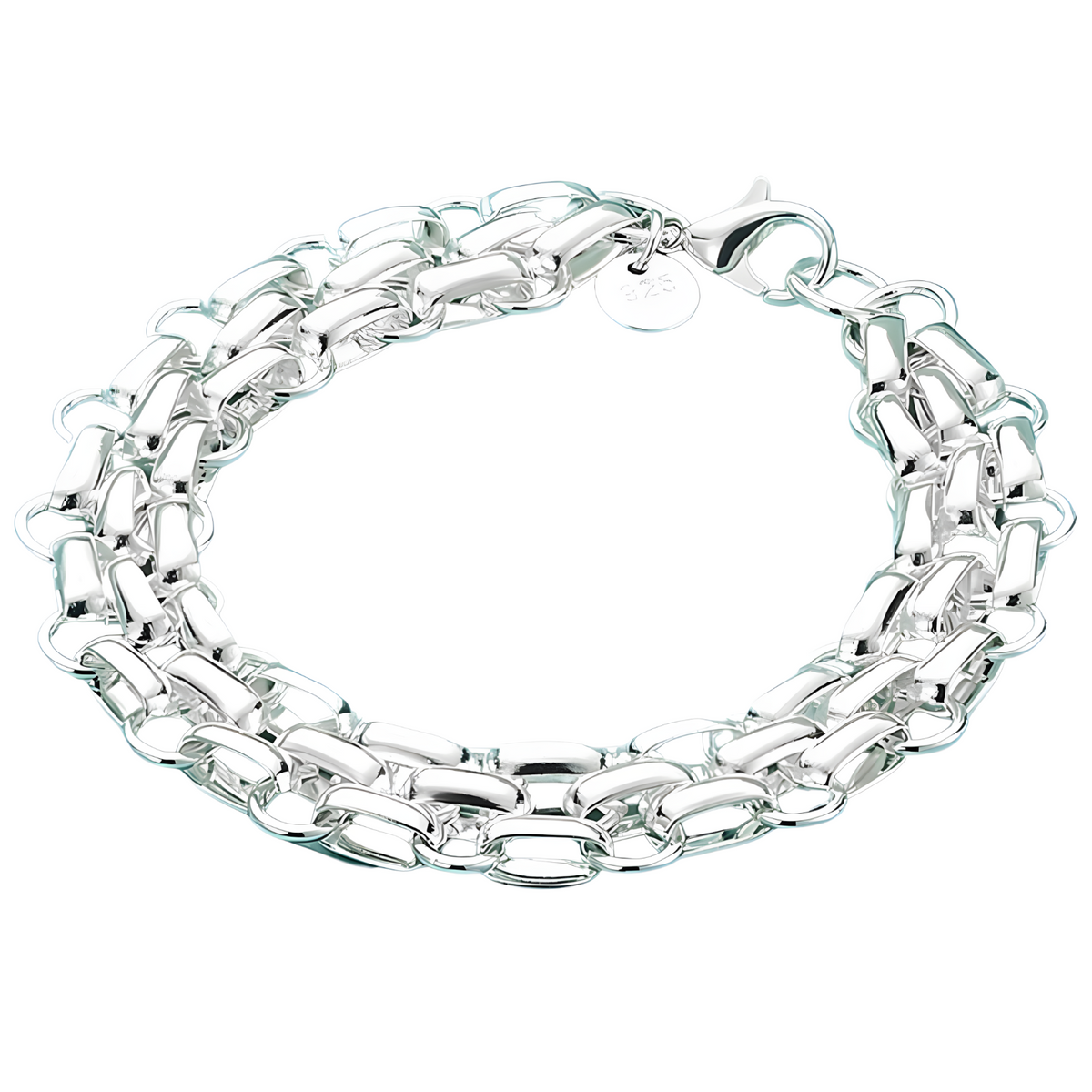 Premium Wide Link Bracelet for Women - Layered Multi-Strand Statement Chain 1822