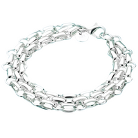 Premium Wide Link Bracelet for Women - Layered Multi-Strand Statement Chain 1822