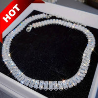 Substantial and Gleaming Tennis Necklace - Elegant Necklace for Ladies 36 UK