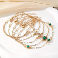 5pcs/Set Elegant Emerald Sparkle Square Butterfly Heart Bracelet Wedding 78 UK