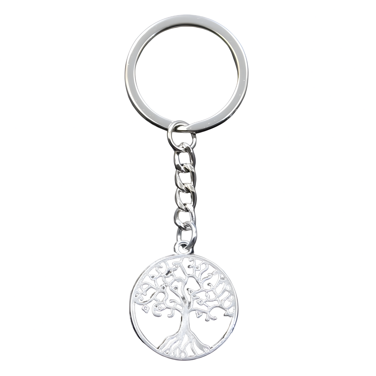 Tree of Life Keychain for Men & Women – Zinc Alloy Metal Round Pendant 30mm 1138