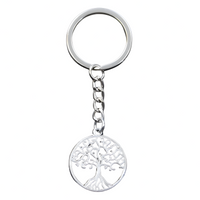 Tree of Life Keychain for Men & Women – Zinc Alloy Metal Round Pendant 30mm 1138