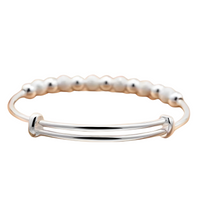 925 Silver-Color Luxury Beads Bracelets Bangles Cute For Women Fashion Party 456