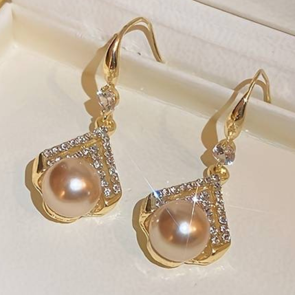 925 Sterling Silver Stud Earrings with Rhinestones, 1.6 cm, 7.9 g A0137
