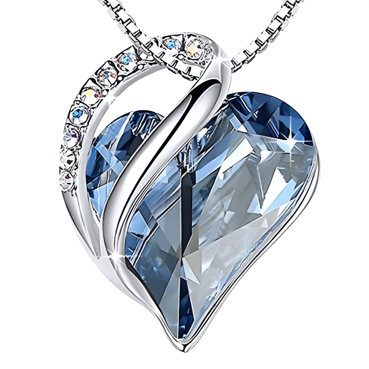 Large Faceted Crystal Pendant With Sparkling Rhinestone Accent Contemporary B322