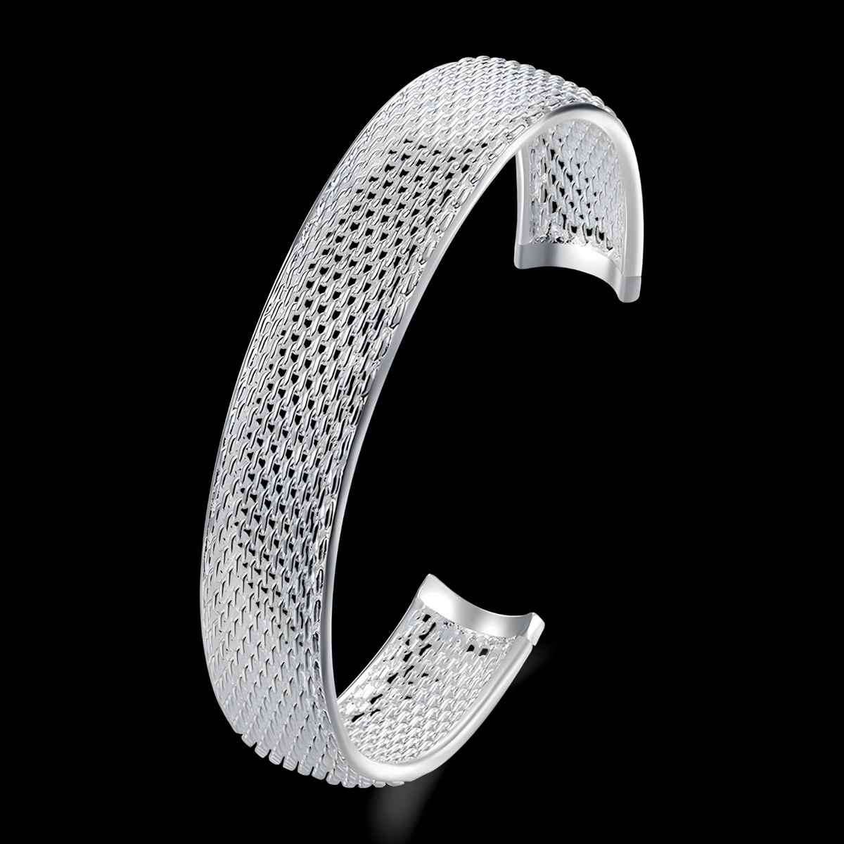 Unified Jewellery Premium Wide Mesh Cuff Bracelet Women Adjustable Bangle 1826