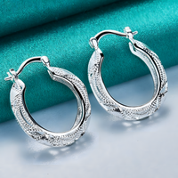Dragon Hollow Hoop Earrings — Ethnic Hollow Dragon Pattern Lightweight Hoop 1421