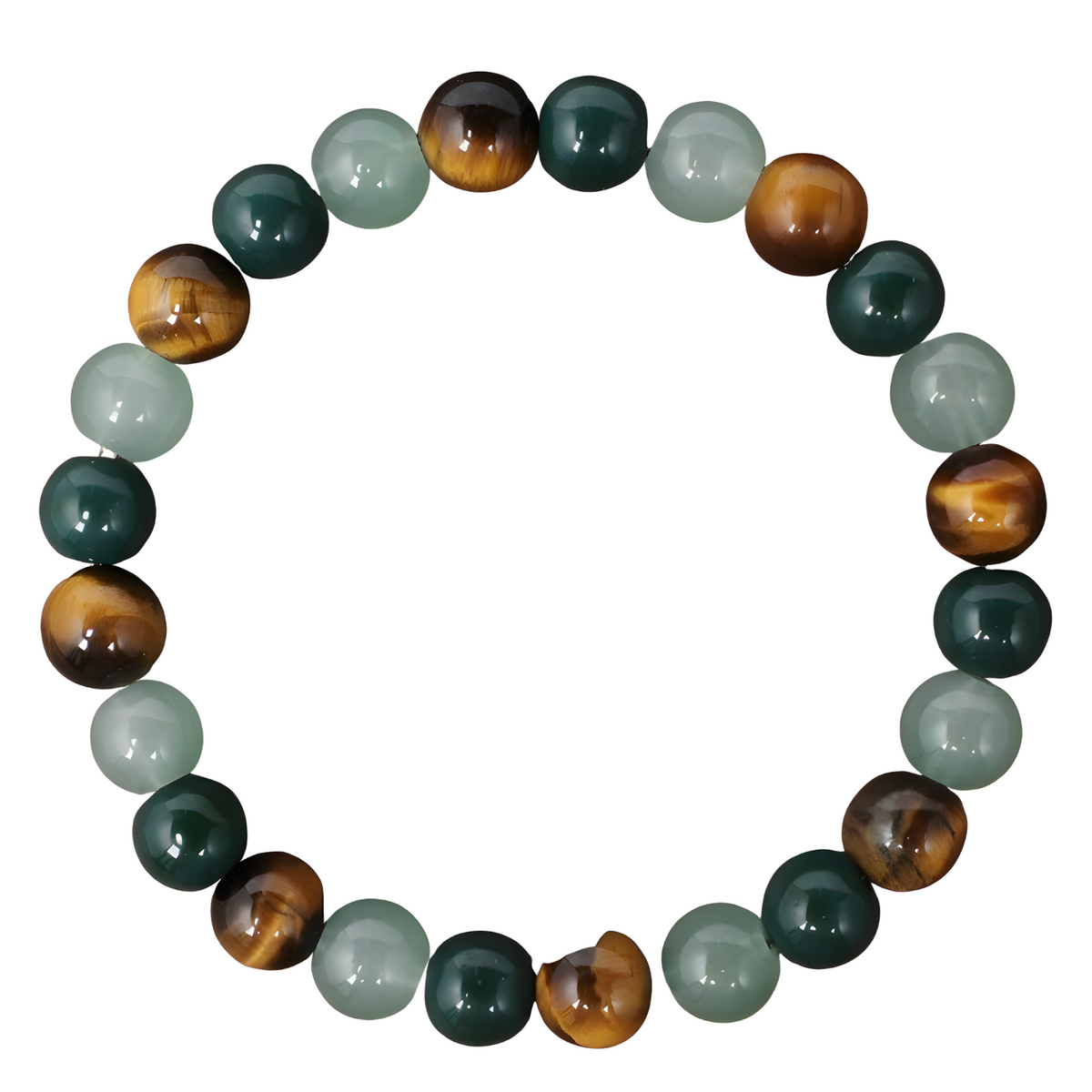 RICH Abundance Bracelet For Women Natural Tiger Eye Malachite Stone Beaded 1400