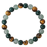 RICH Abundance Bracelet For Women Natural Tiger Eye Malachite Stone Beaded 1400