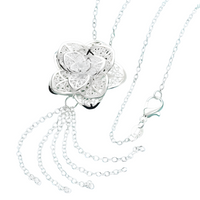 Unified Jewellery Premium Floral Tassel Pendant Necklace Long Chain Women 1830