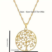 Creative Trendy Elegant Zircon Tree Of Life Pendant Necklace Decorative 33 UK