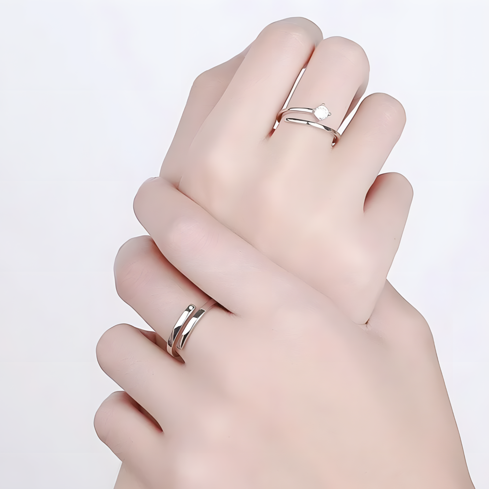 Unified Jewellery Sterling Silver Solitaire Ring, 5mm Cubic Zirconia, Band 370