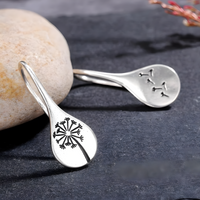 Vintage Silver-Tone Zinc Alloy Teardrop Dangle Earring Lightweight Artistic 1224