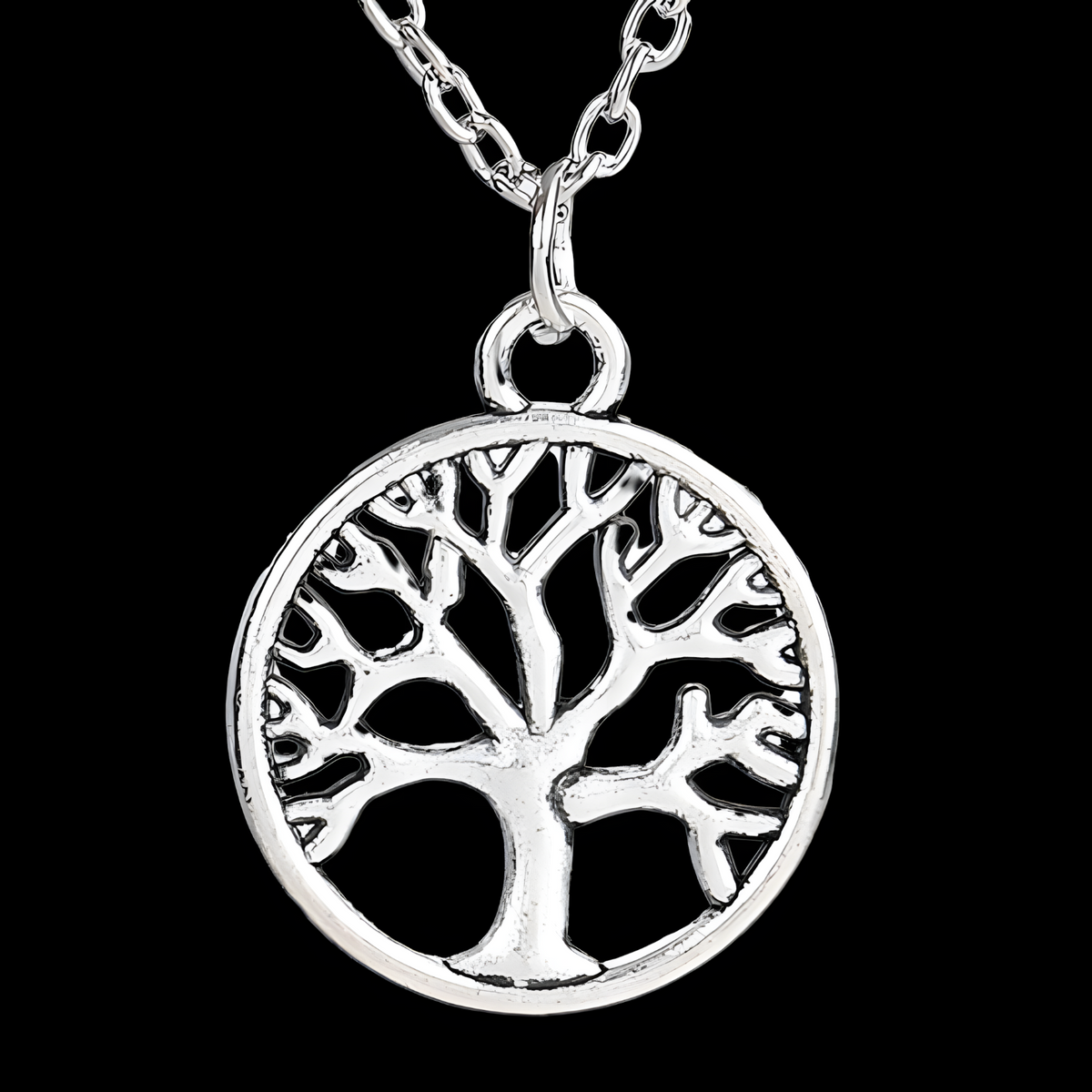 Tree of Life Men Necklace – Stainless Steel Talisman Amulet Pendant Link 1068