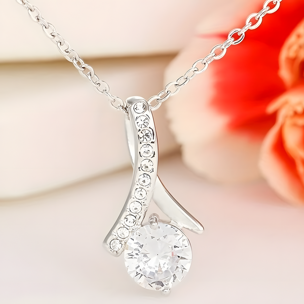 'My Bestie' Heart Necklace, Sterling Silver & Cubic Zircon B190 With Card NO BOX