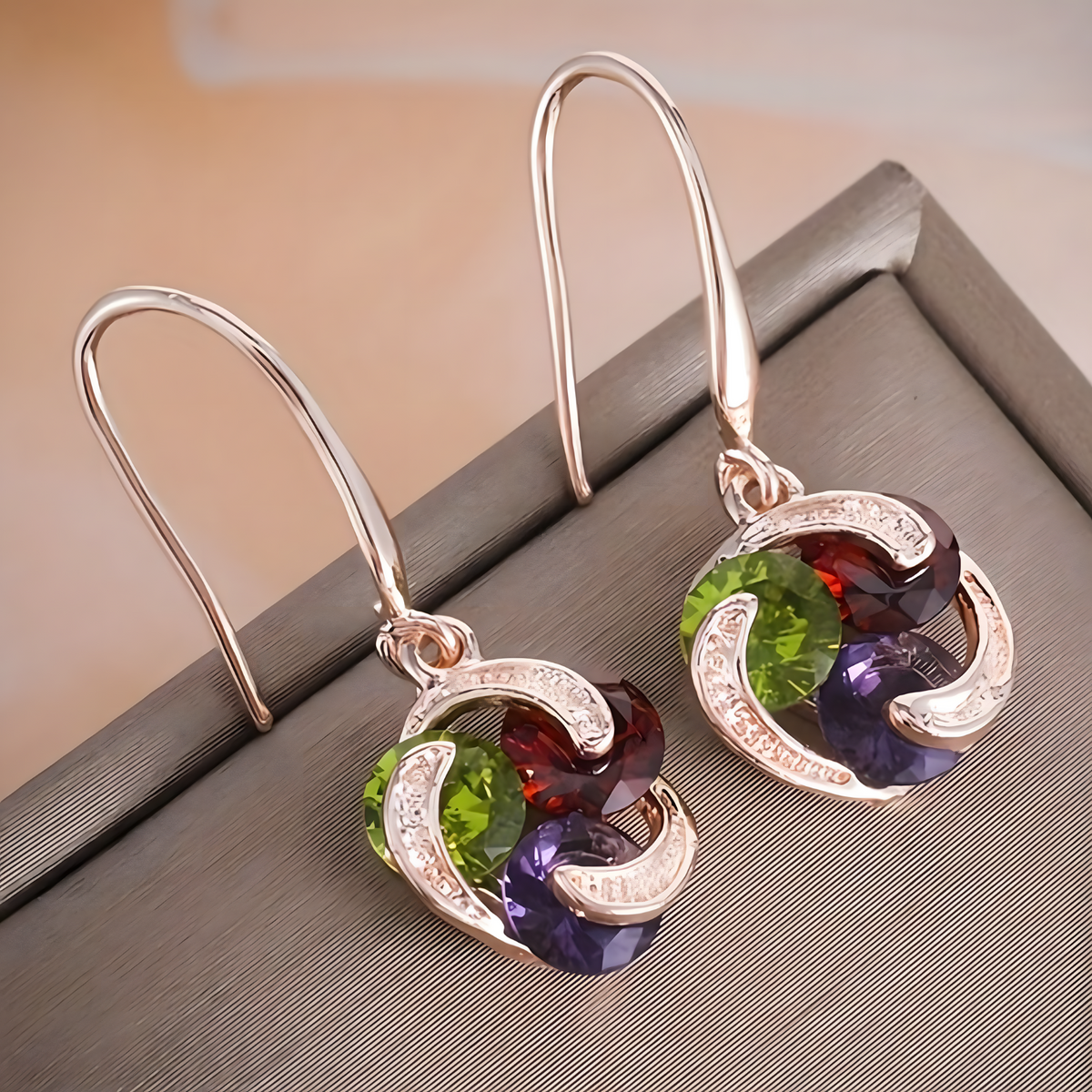 Classic Water Drop Crystal Dangle Earrings, Lightweight Zinc Alloy Jewellery 731