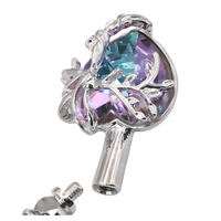 Elephant Tree Of Life Ashes Urn Necklace, Silver Plated Memorial Pendant B256