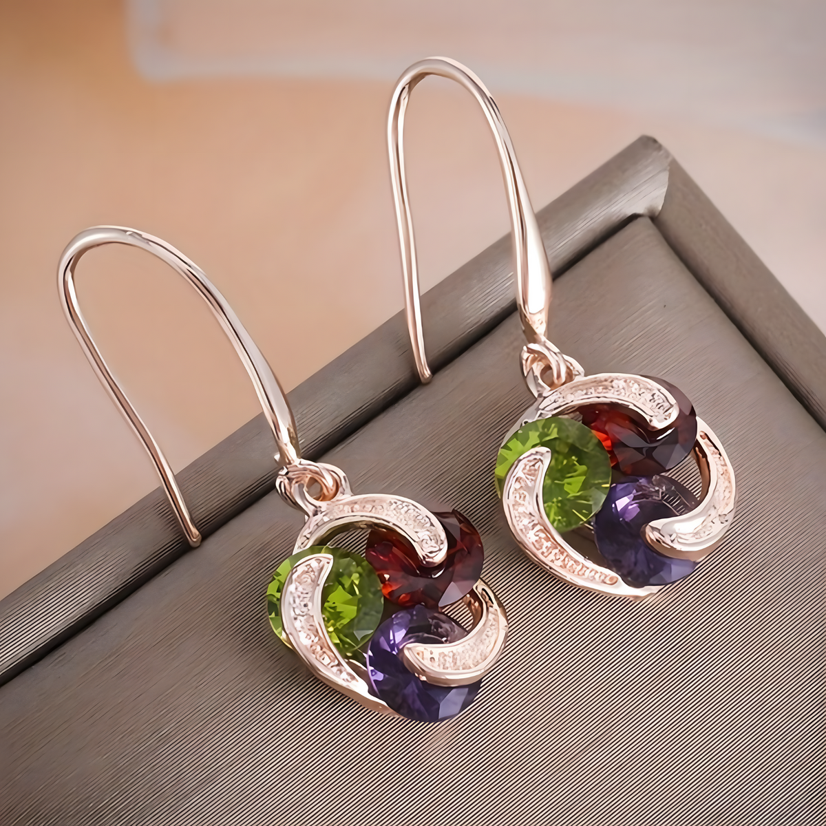 Classic Water Drop Crystal Dangle Earrings, Lightweight Zinc Alloy Jewellery 731
