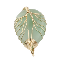 Green Aventurine Oval Tree Of Life Pendant Necklace For Women Statement Gem 1340