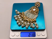 Elegant Bollywood Inspired Gold Kundan Earrings - Traditional Indian Jewelry 174