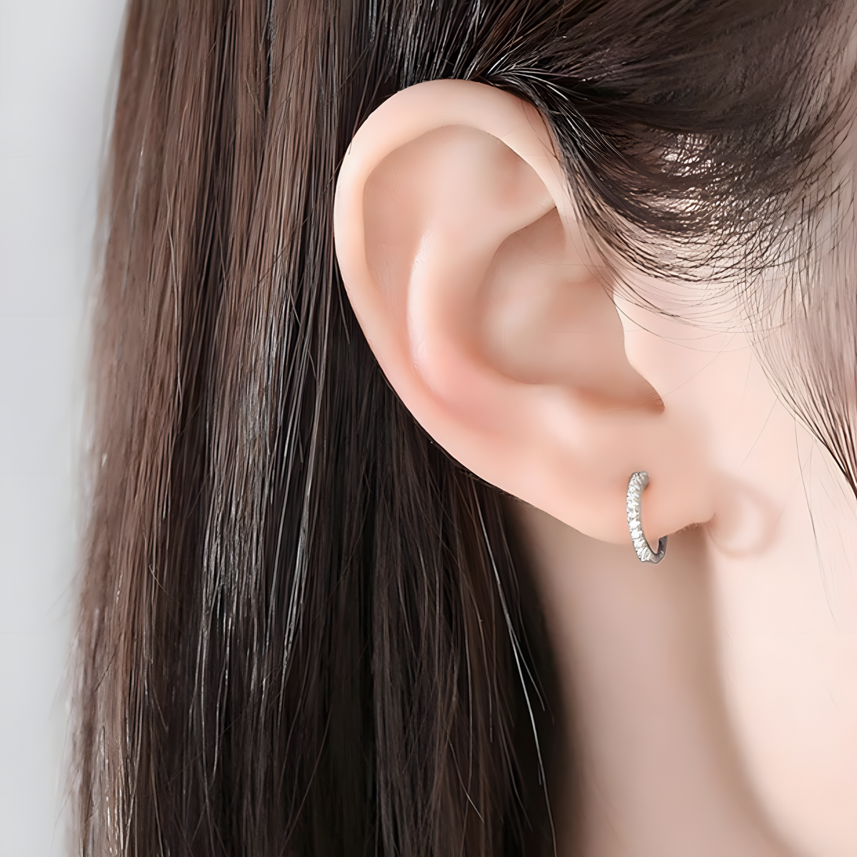 Tiny Huggie Hoop Earrings for Women 925 Sterling Silver Cubic Zirconia Cuff 314